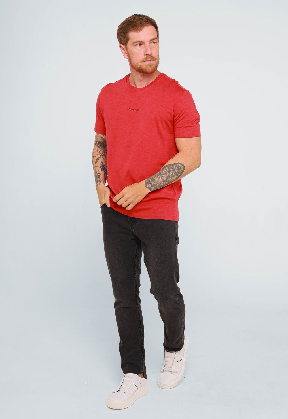 Camiseta Calvin Klein Flamê Logo Central - Henri Store