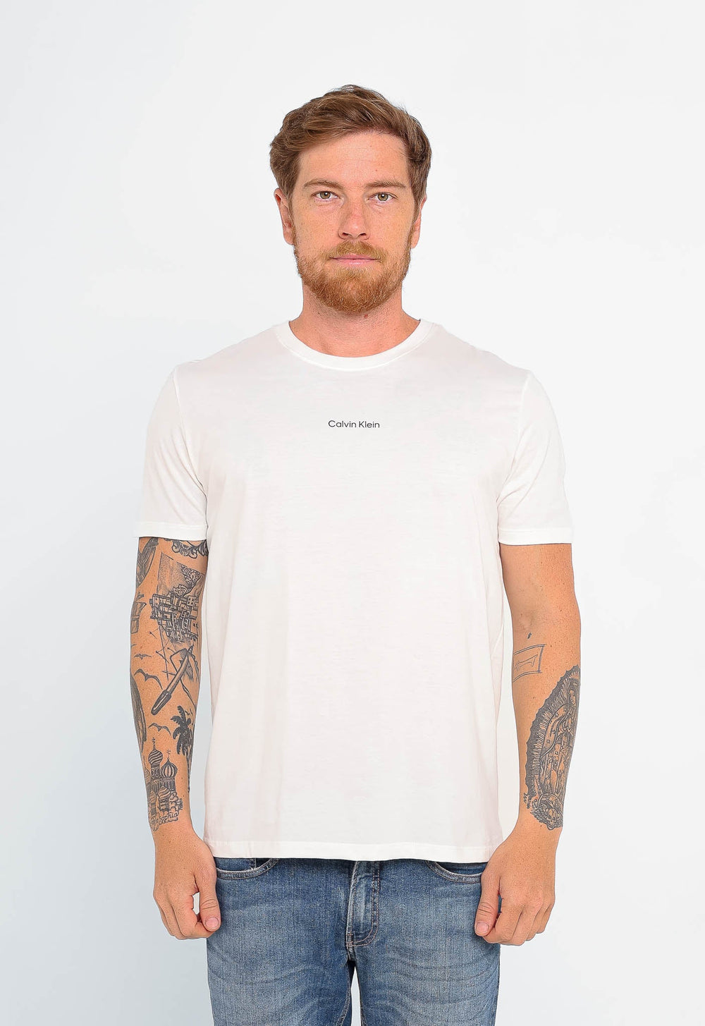 Camiseta Calvin Klein Flamê Logo Central - Henri Store