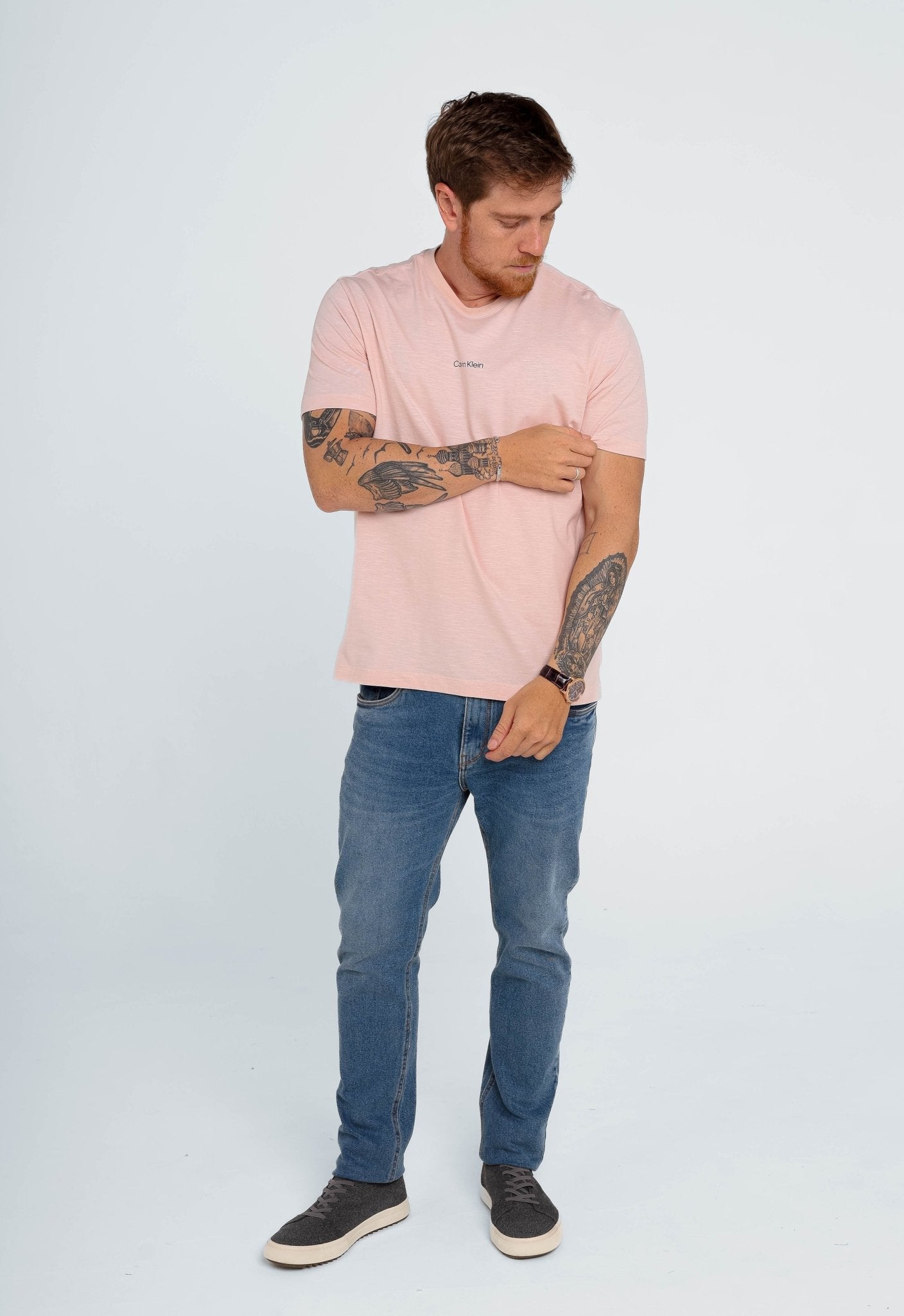 Camiseta Calvin Klein Flamê Logo Central - Henri Store