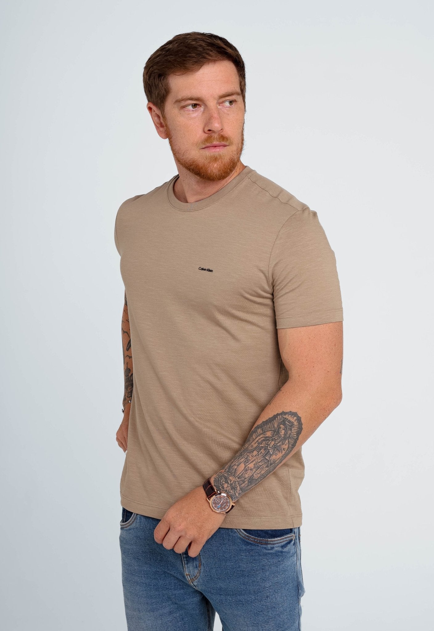 Camiseta Calvin Klein Flamê Logo Peito - LIVE - Henri Store