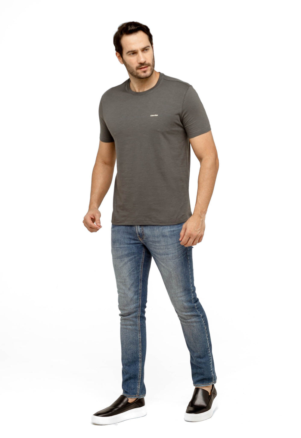 Camiseta Calvin Klein Flamê Logo Peito - LIVE - Henri Store