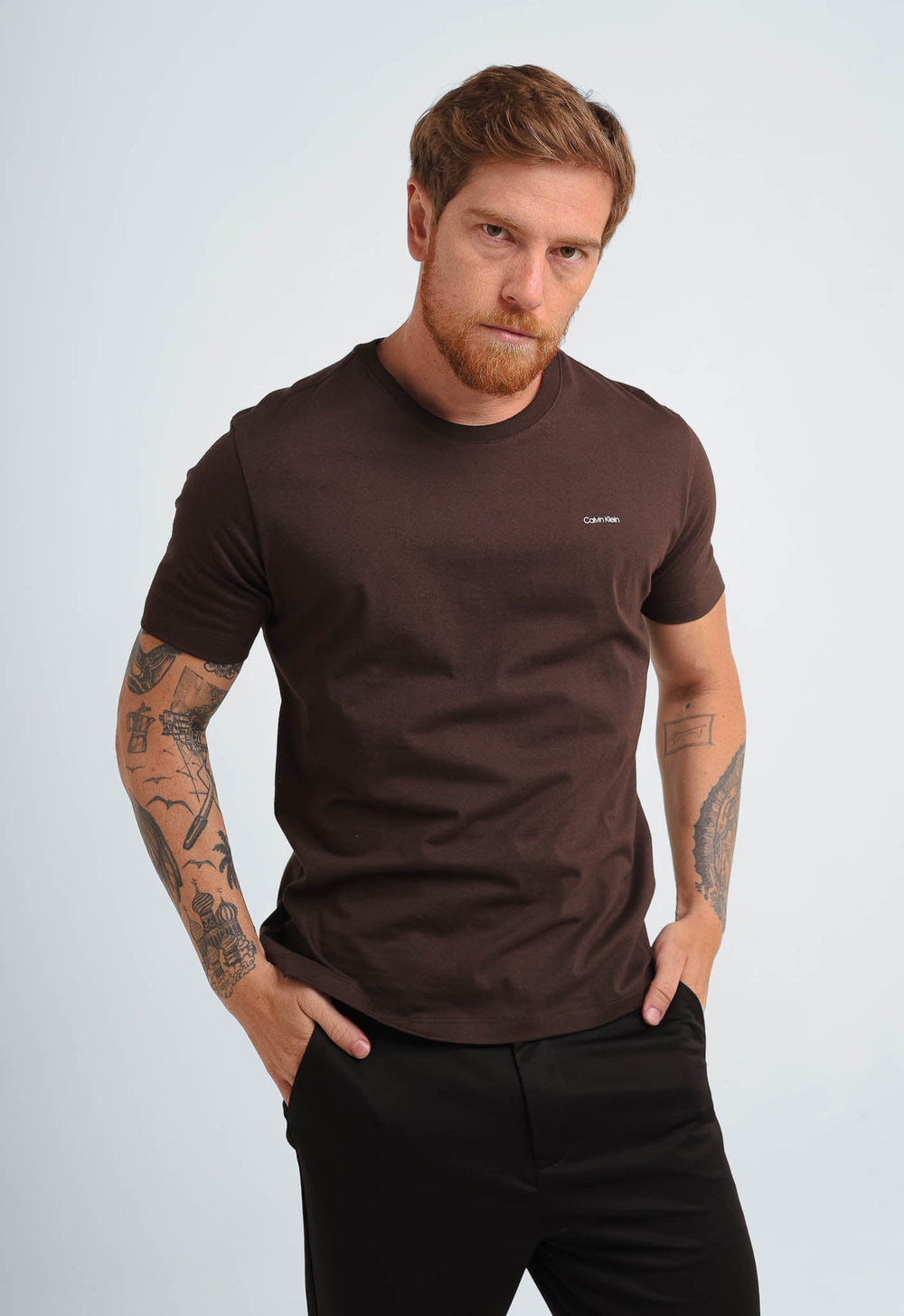 Camiseta Calvin Klein Flamê Logo Peito - LIVE - Henri Store