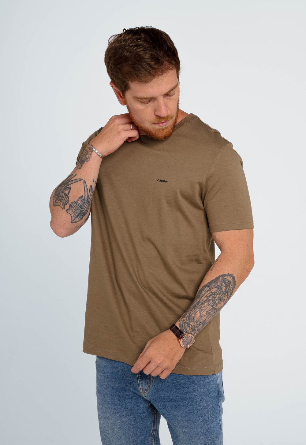 Camiseta Calvin Klein Flamê Logo Peito - LIVE - Henri Store