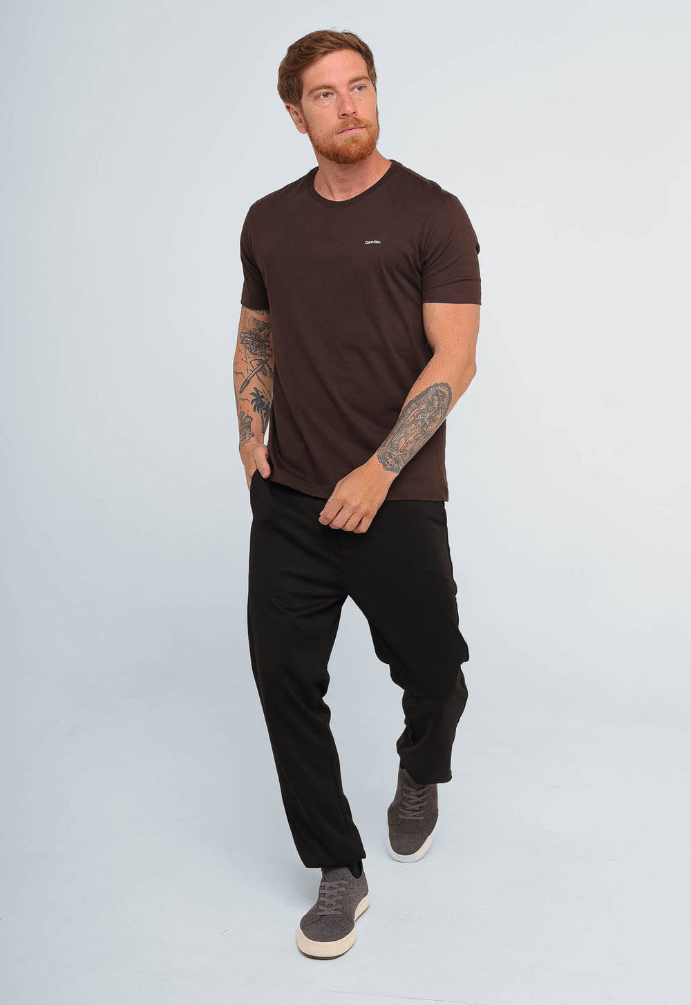 Camiseta Calvin Klein Flamê Logo Peito - LIVE - Henri Store