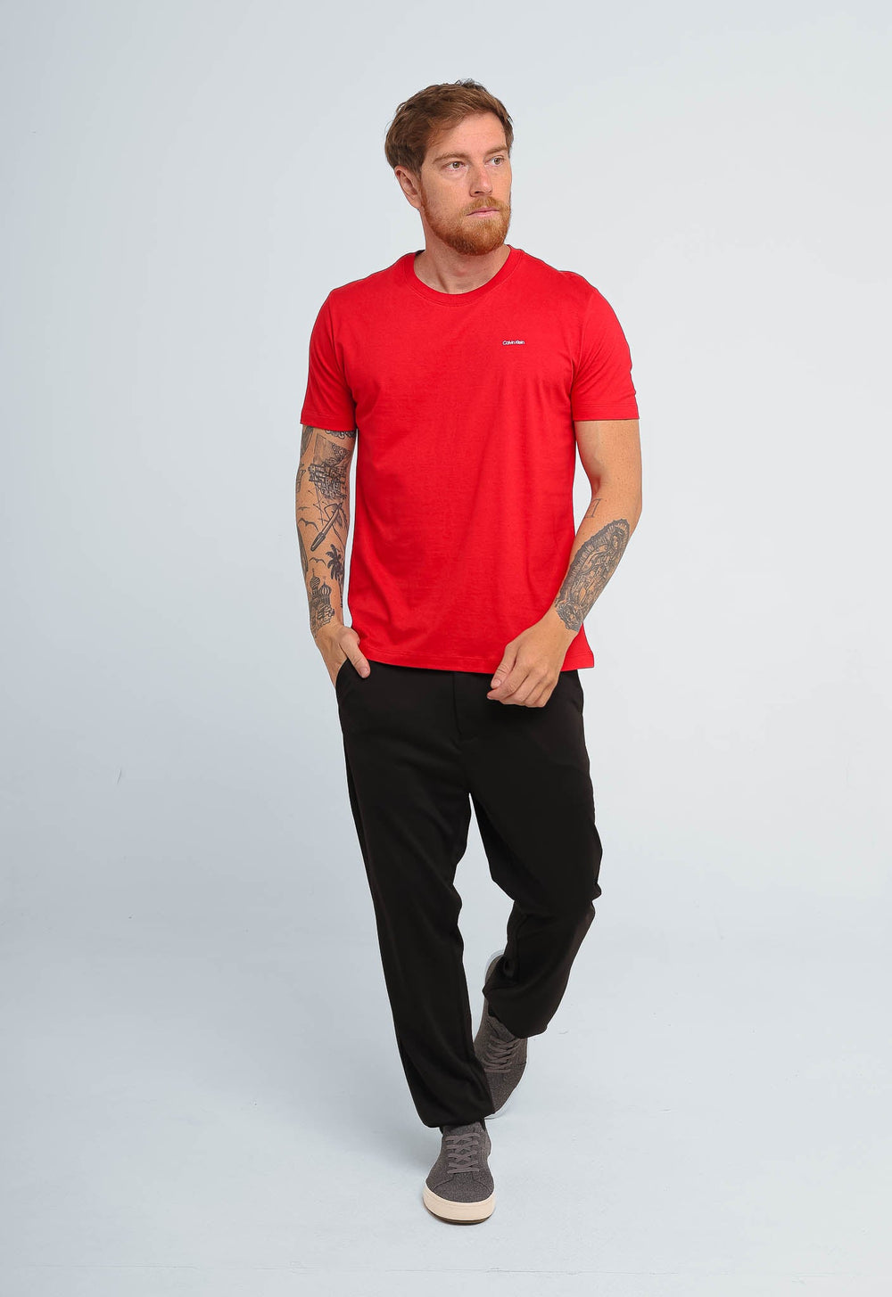 Camiseta Calvin Klein Flamê Logo Peito - LIVE - Henri Store