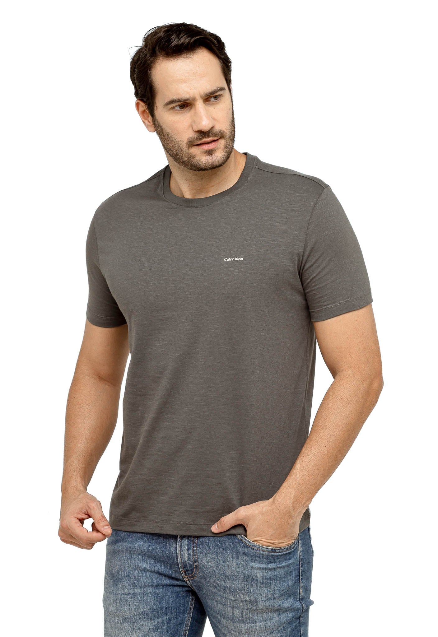 Camiseta Calvin Klein Flamê Logo Peito - LIVE - Henri Store