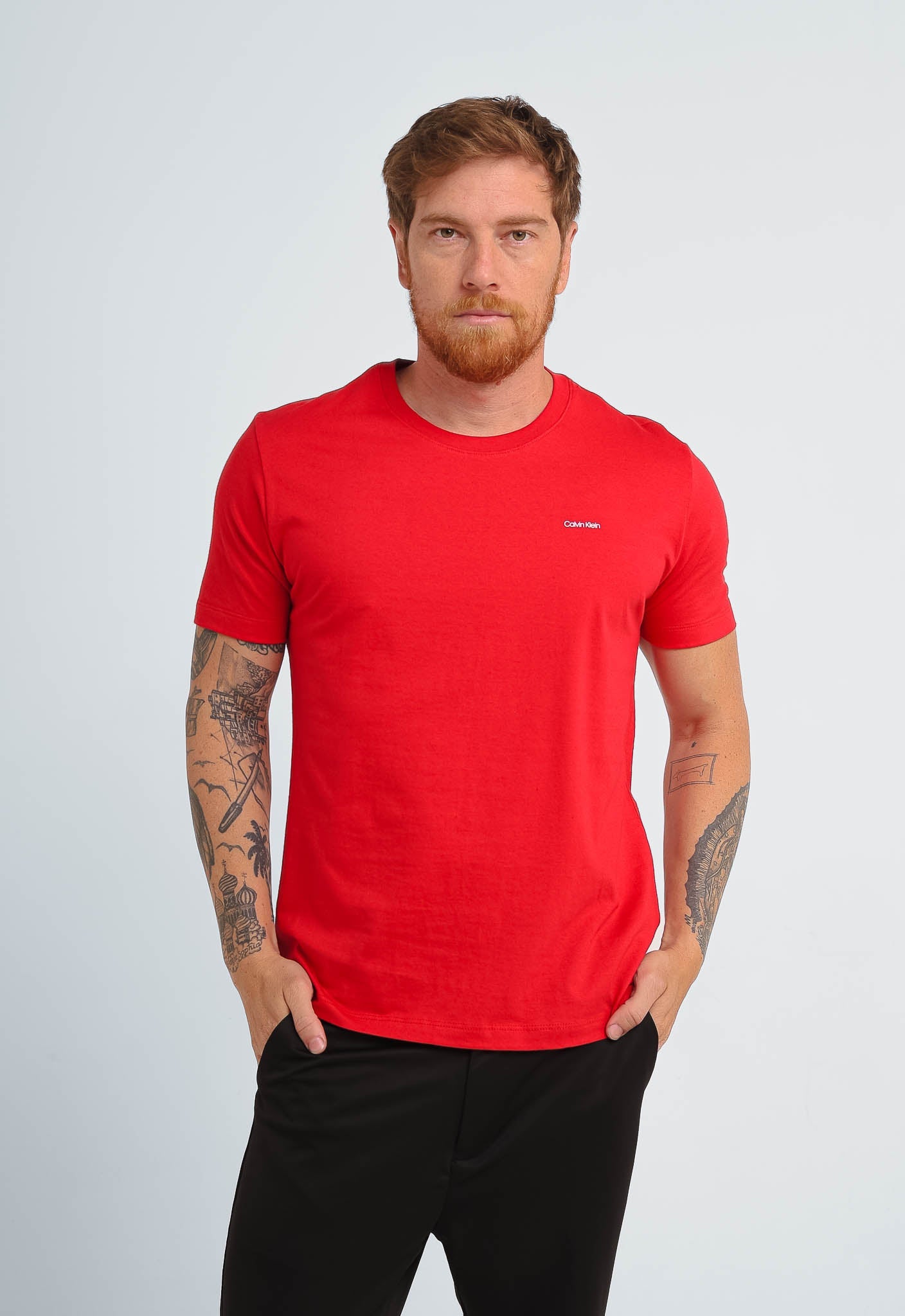 Camiseta Calvin Klein Flamê Logo Peito - LIVE - Henri Store
