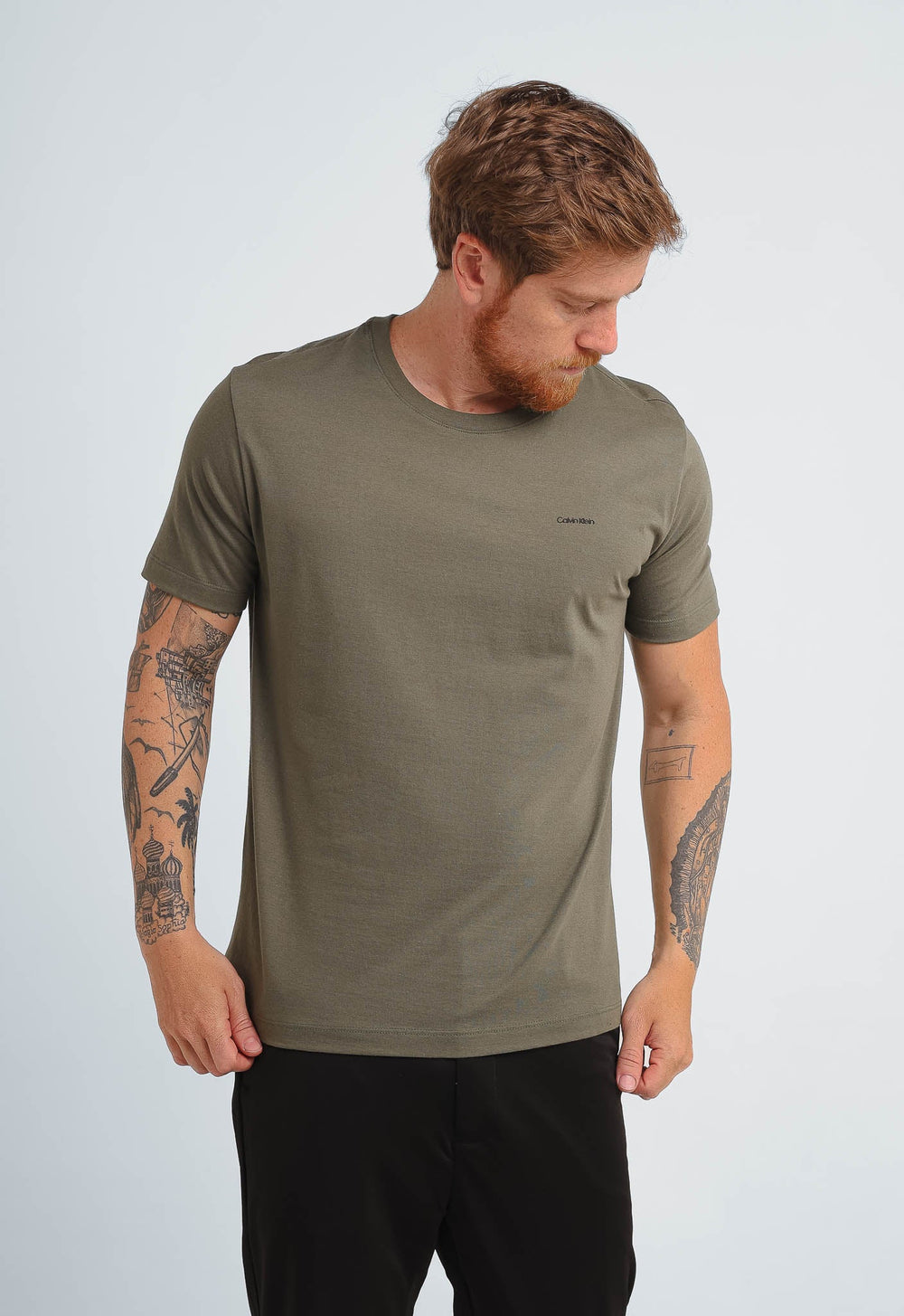 Camiseta Calvin Klein Flamê Logo Peito - LIVE - Henri Store