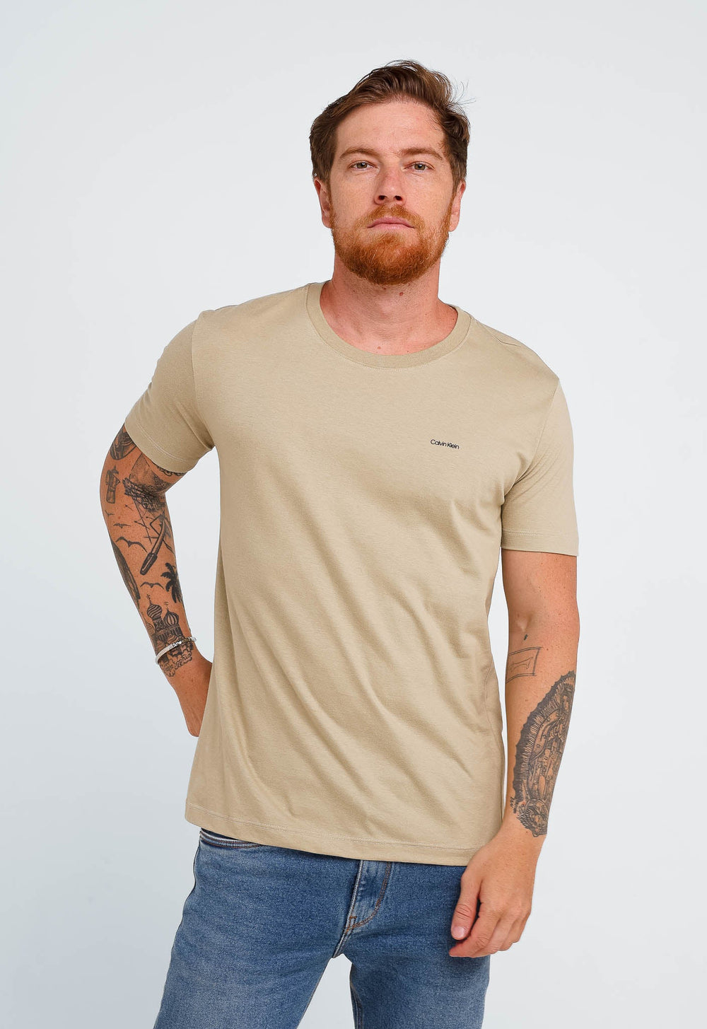 Camiseta Calvin Klein Flamê Logo Peito - Henri Store