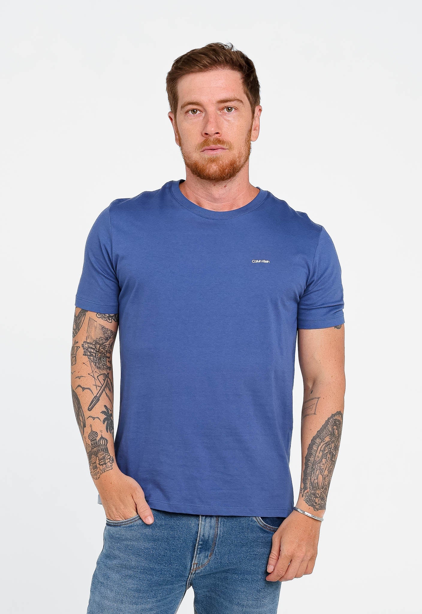 Camiseta Calvin Klein Flamê Logo Peito - Henri Store