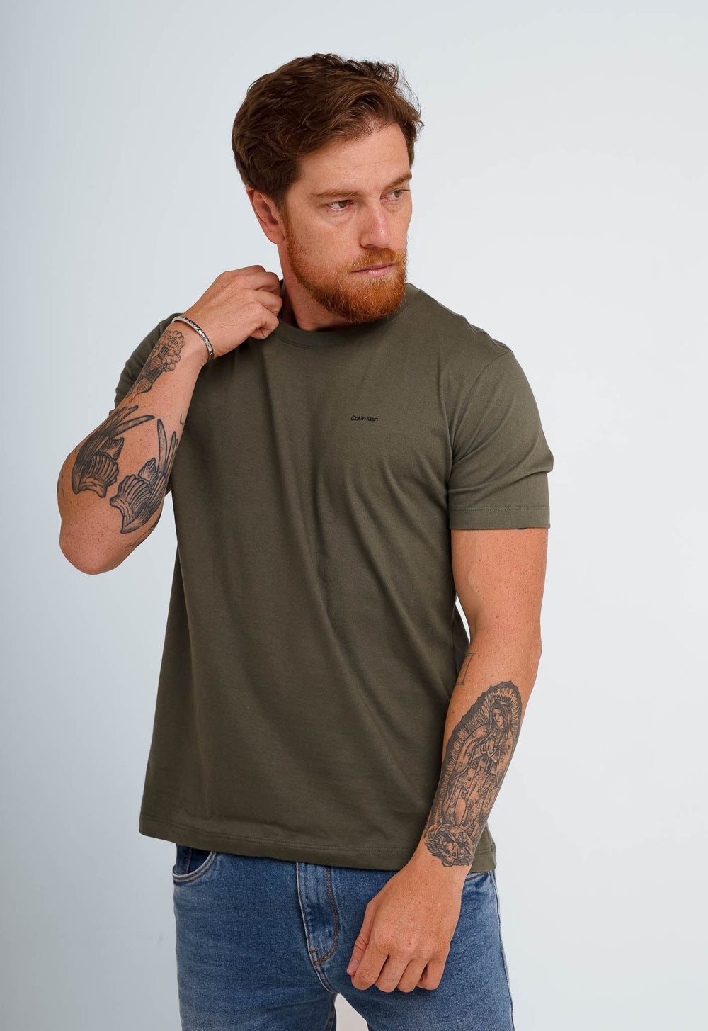 Camiseta Calvin Klein Flamê Logo Peito - Henri Store