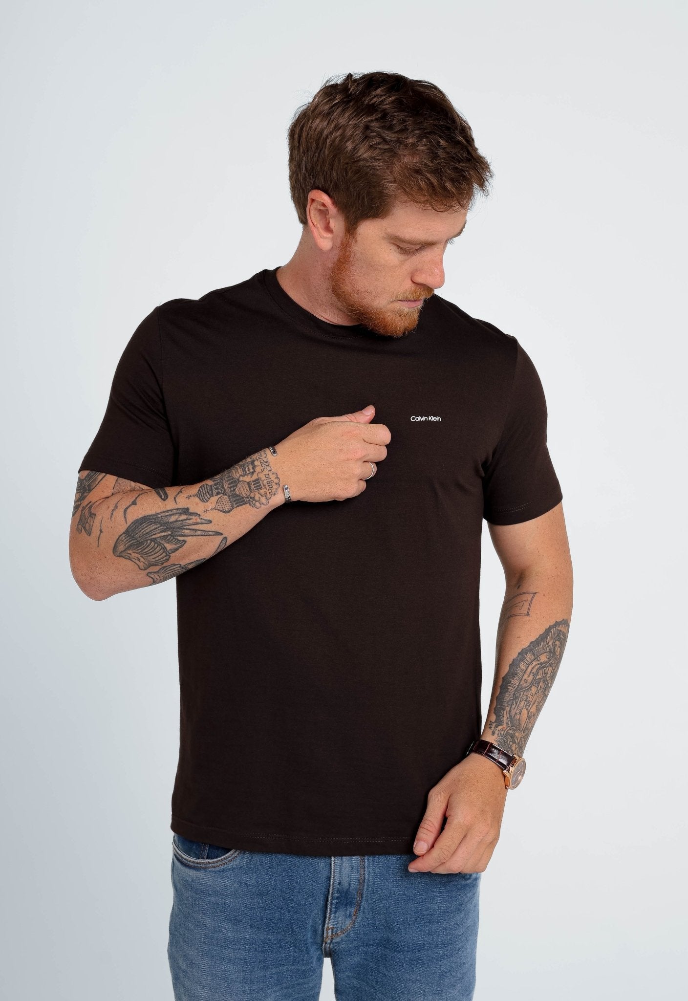Camiseta Calvin Klein Flamê Logo Peito - Henri Store