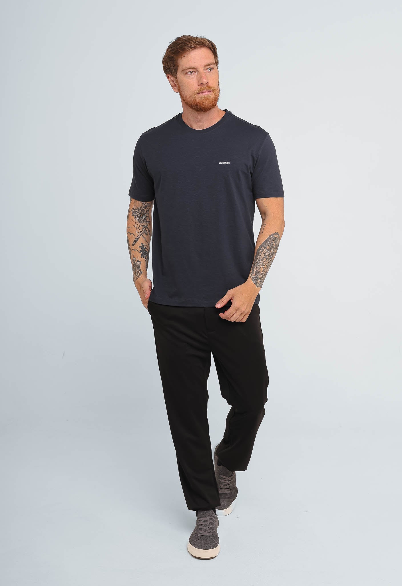Camiseta Calvin Klein Flamê Logo Peito - Henri Store