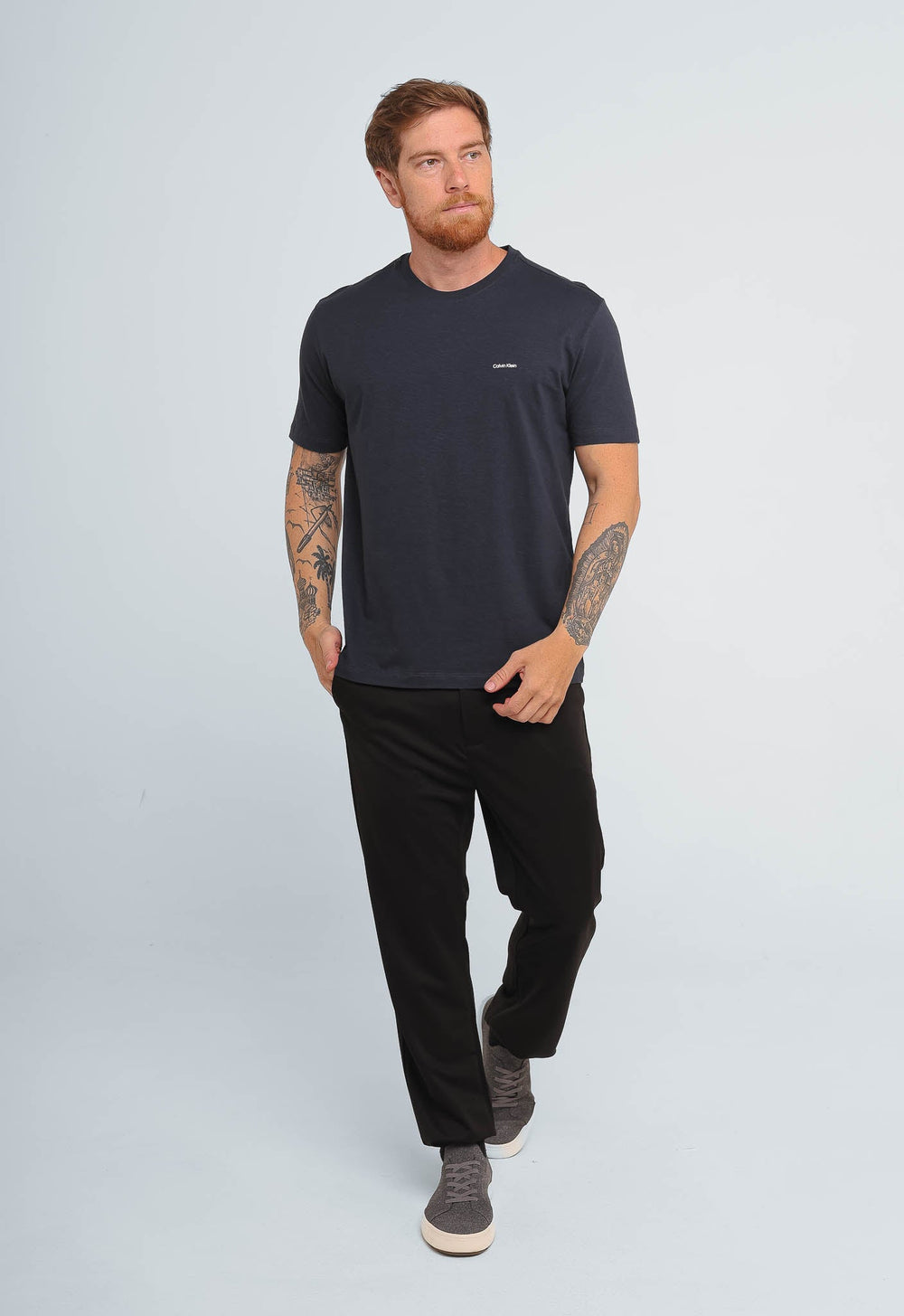 Camiseta Calvin Klein Flamê Logo Peito - Henri Store