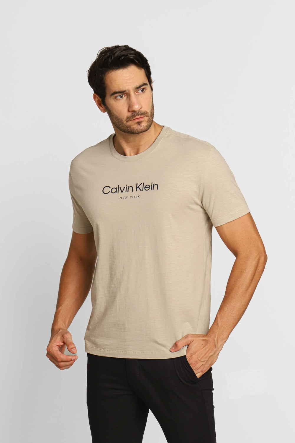 Camiseta Calvin Klein Flame Mescla Cáqui - Henri Store