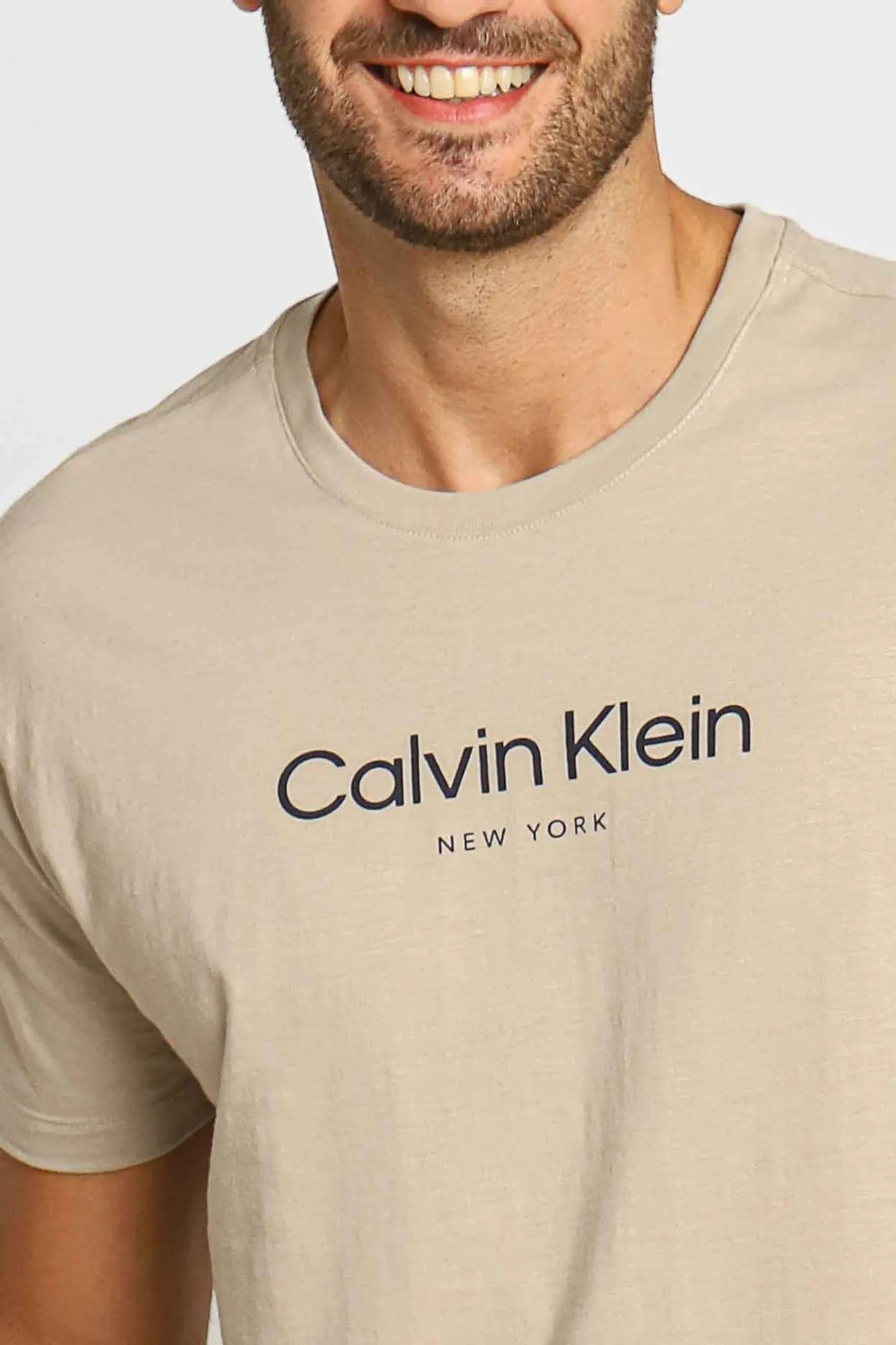 Camiseta Calvin Klein Flame Mescla Cáqui - Henri Store