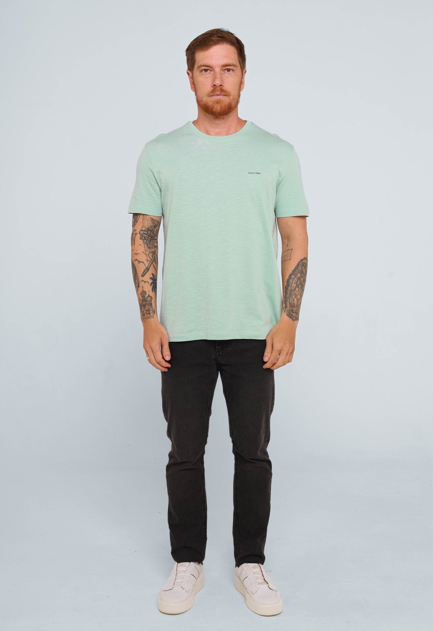 Camiseta Calvin Klein Flamê Verde Claro - Henri Store