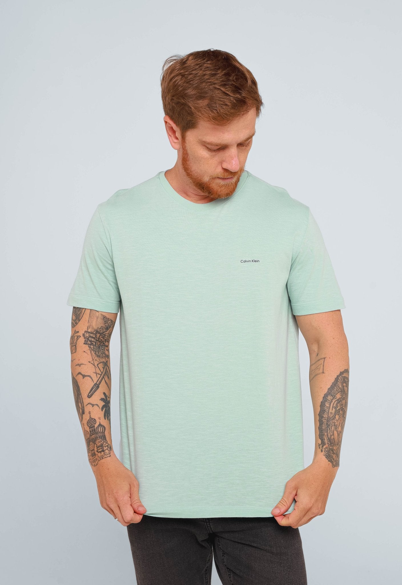 Camiseta Calvin Klein Flamê Verde Claro - Henri Store