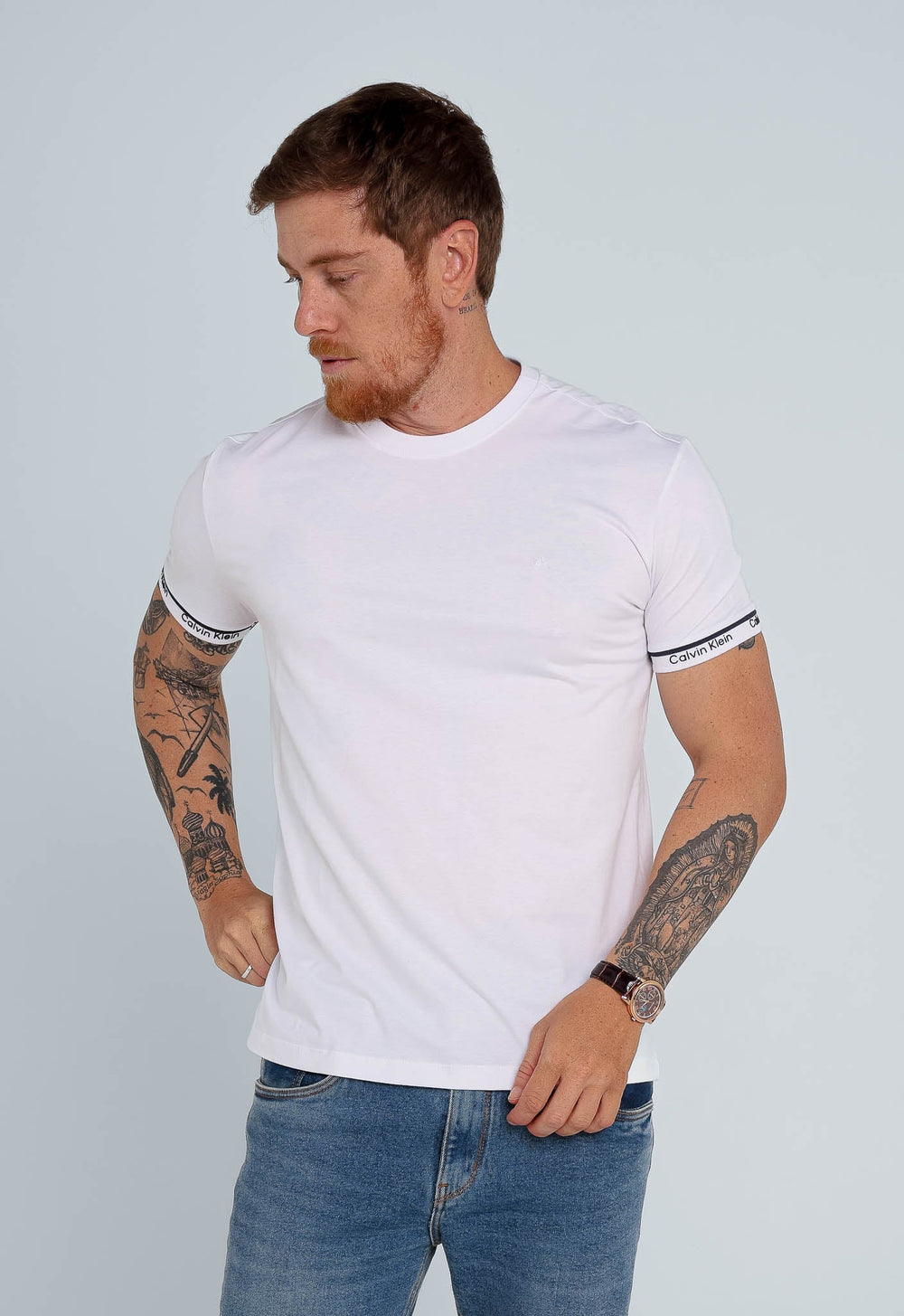 Camiseta Calvin Klein Gel Logo Peito - Henri Store