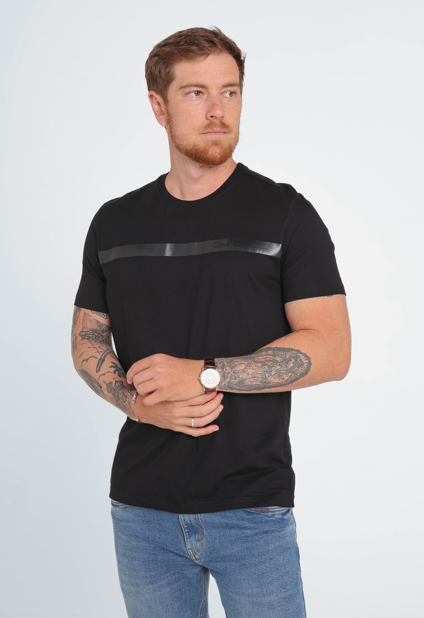 Camiseta Calvin Klein Gel Logo Peito - Henri Store