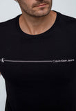 Camiseta Calvin Klein Jeans Básica Logo Listras - LIVE - Henri Store