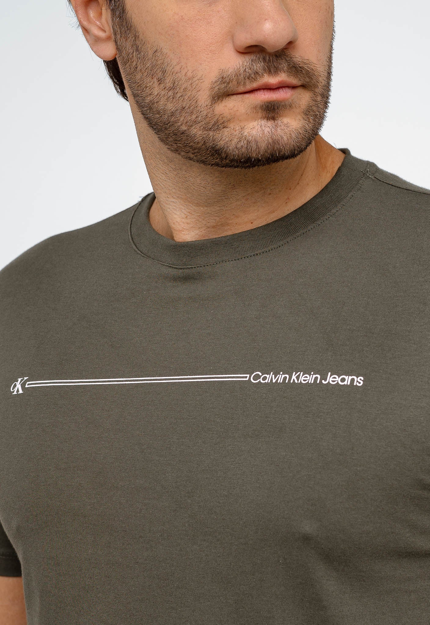 Camiseta Calvin Klein Jeans Básica Logo Listras - LIVE - Henri Store
