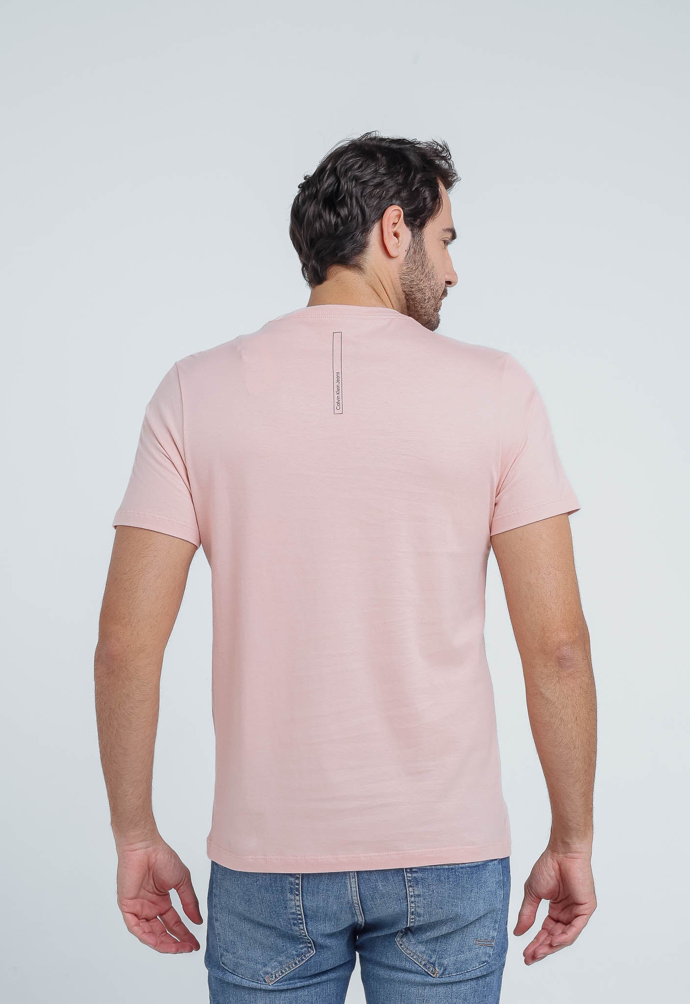Camiseta Calvin Klein Jeans Básica Logo Listras - LIVE - Henri Store