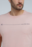 Camiseta Calvin Klein Jeans Básica Logo Listras - LIVE - Henri Store