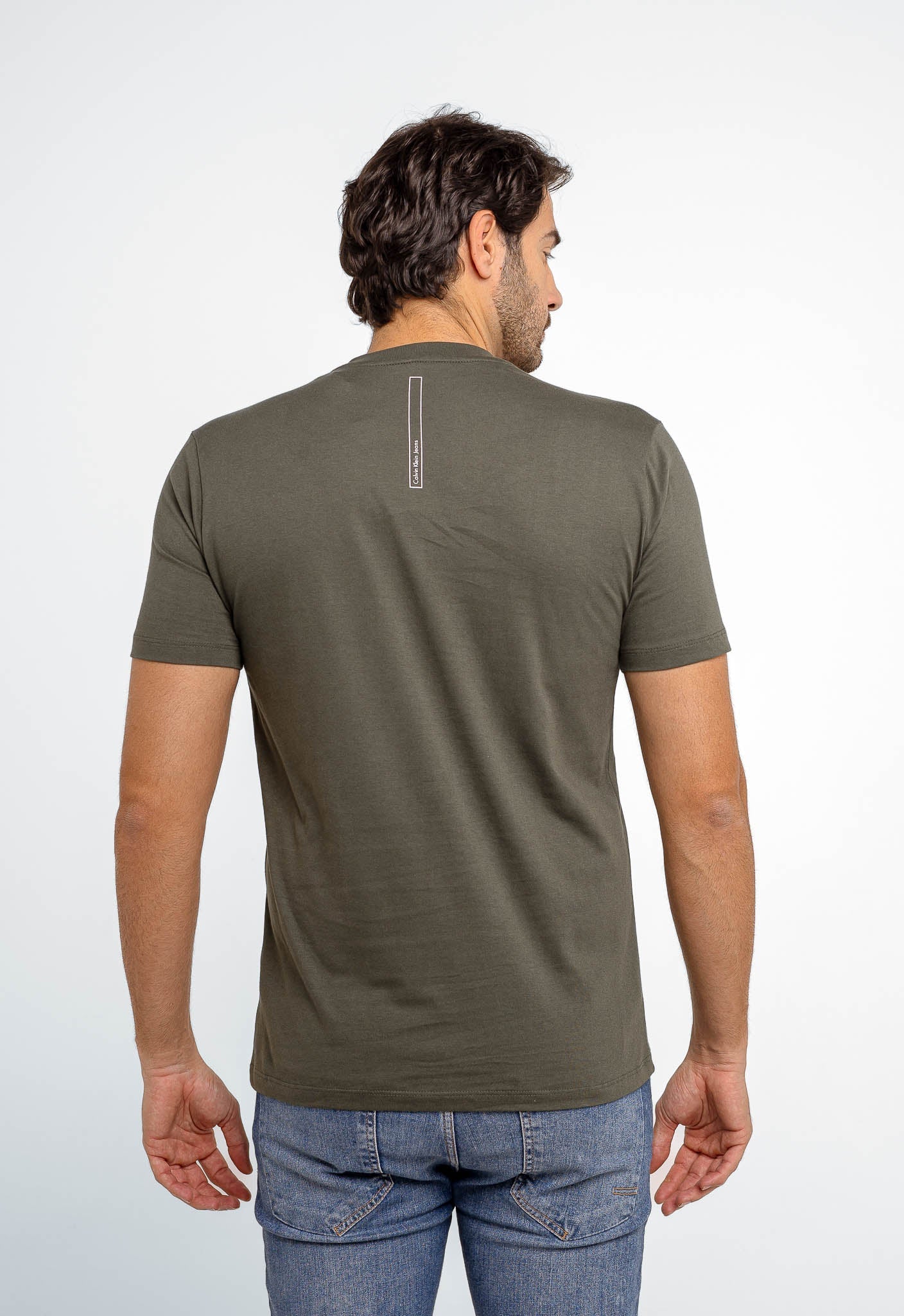 Camiseta Calvin Klein Jeans Básica Logo Listras - LIVE - Henri Store