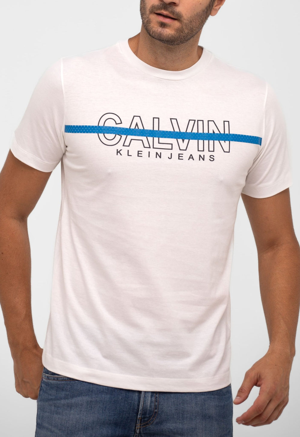 Camiseta Calvin Klein Jeans C/ Listra Logo - Henri Store