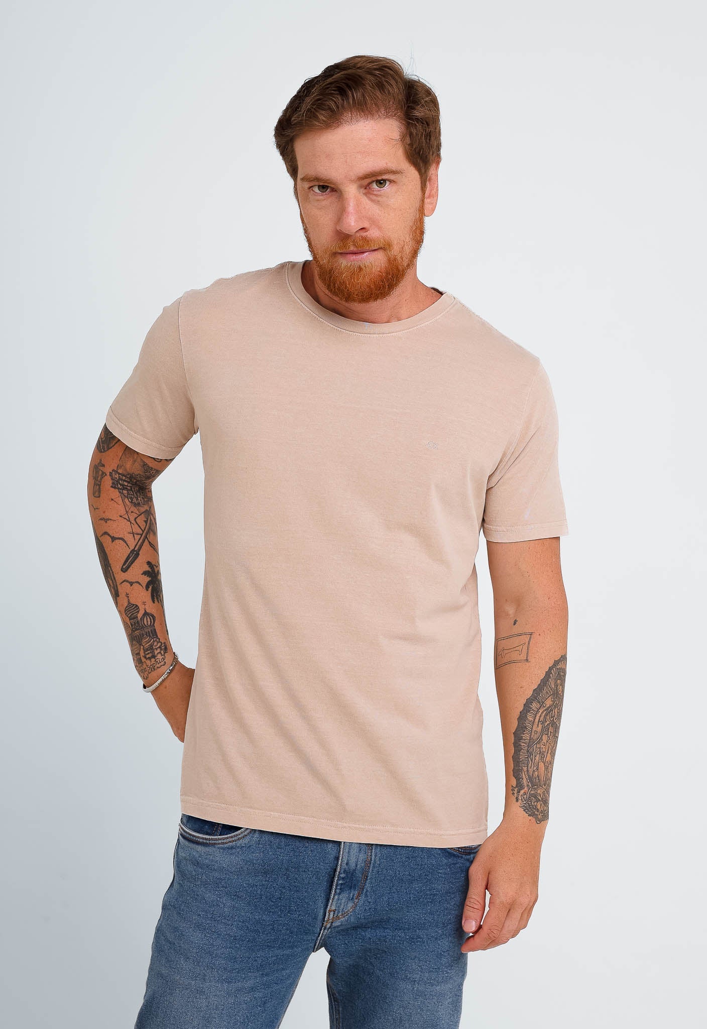 Camiseta Calvin Klein Jeans Ck Bordado Peito - Henri Store