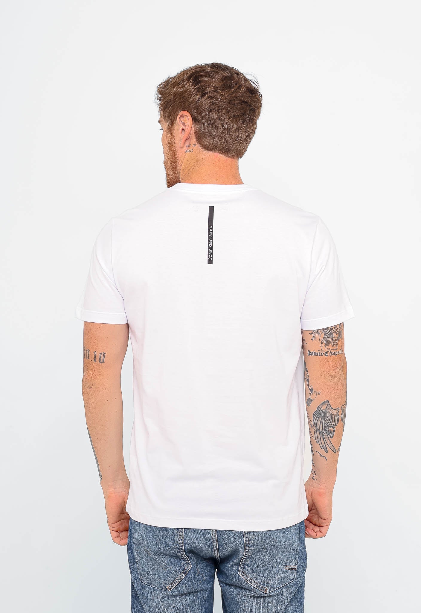 Camiseta Calvin Klein Jeans com Faixa no Peito - Sale - Henri Store