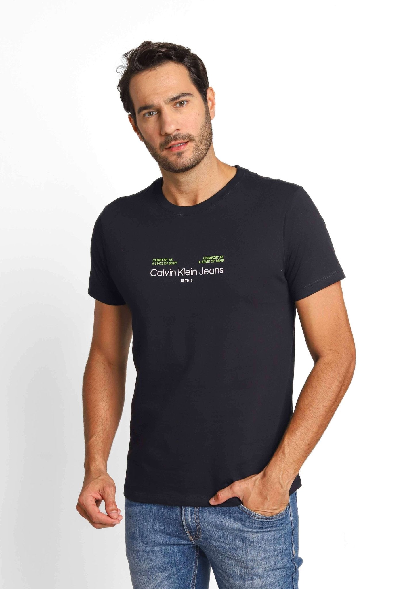 Camiseta Calvin Klein Jeans Is This - Sale Live - Henri Store