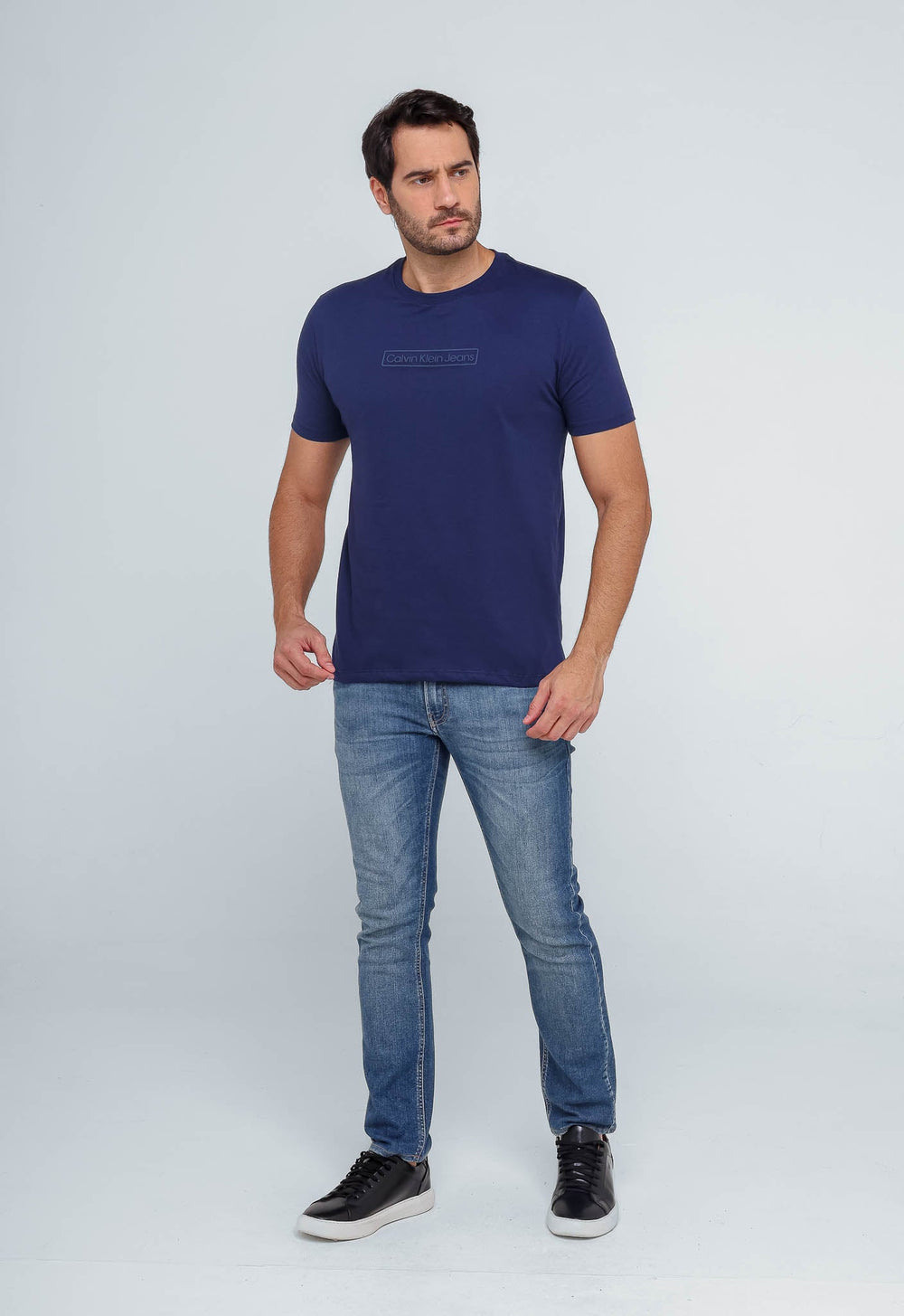Camiseta Calvin Klein Jeans Logo Central Alto Relevo - Henri Store