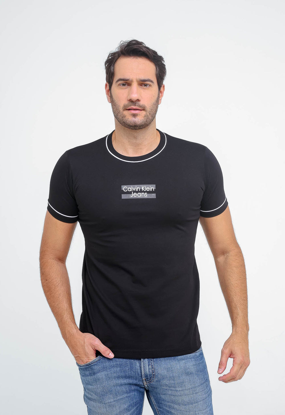 Camiseta Calvin Klein Jeans Logo Central Friso - Henri Store