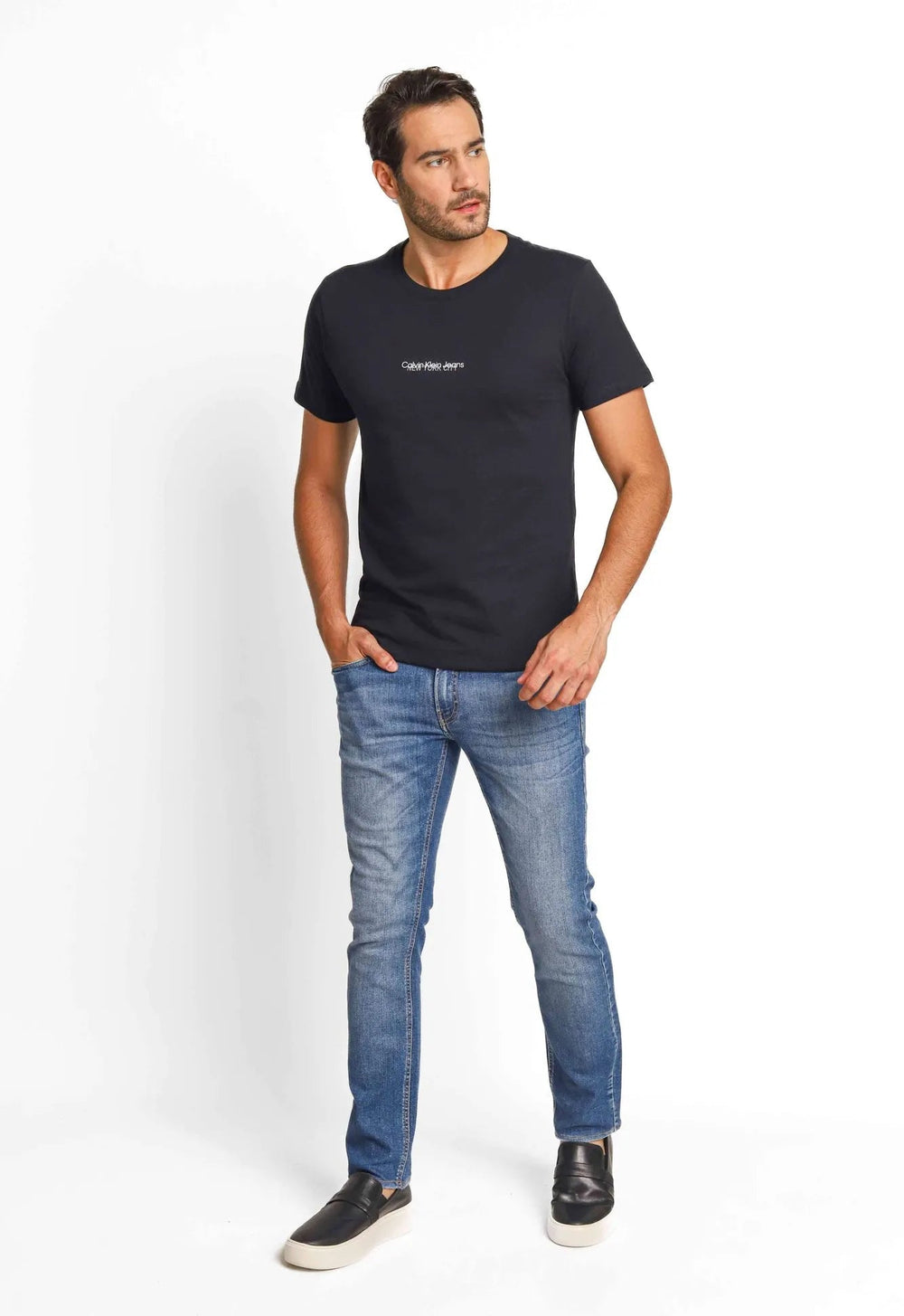 Camiseta Calvin Klein Jeans Logo Central New York - Sale -LIVE - Henri Store