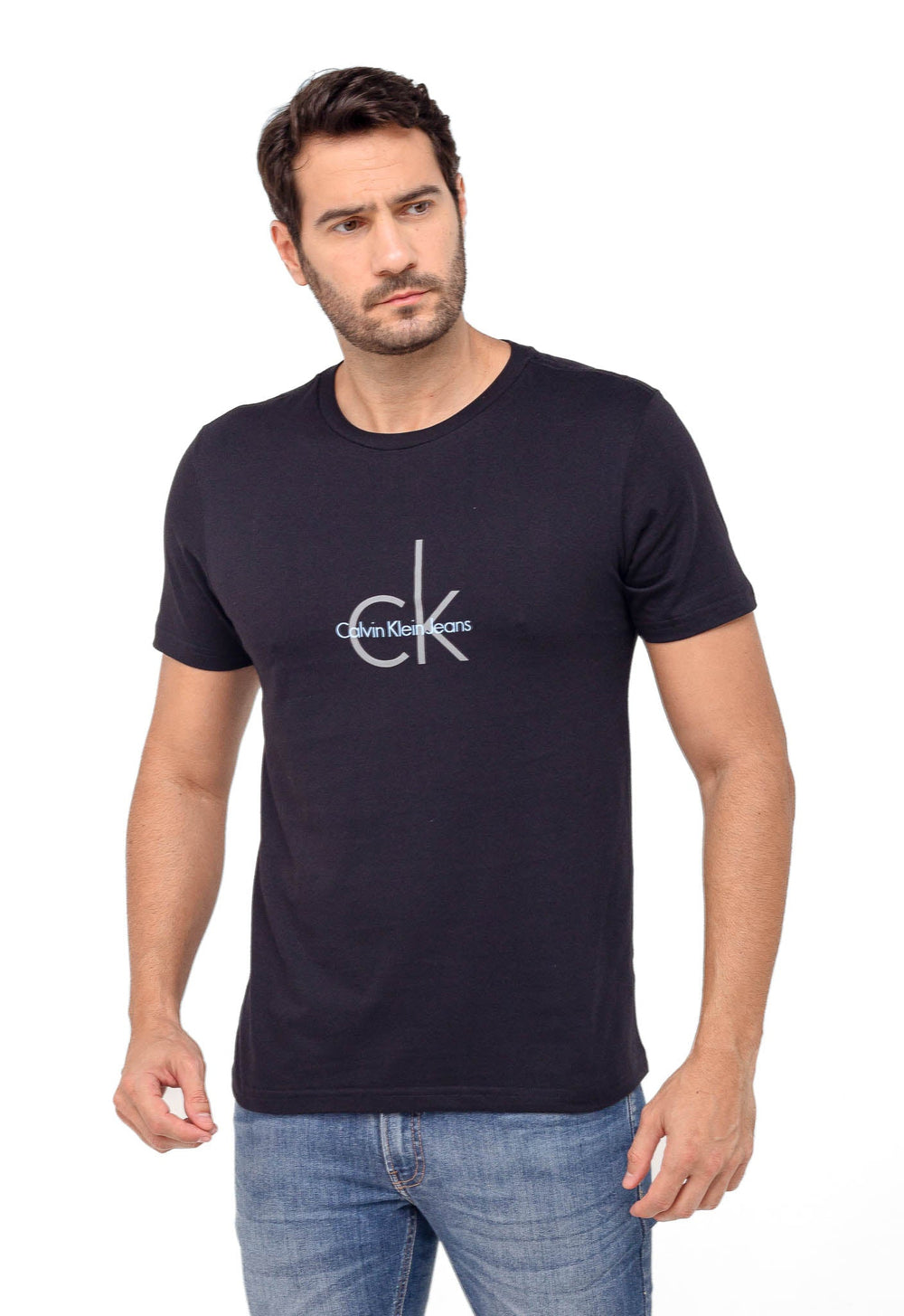 Camiseta Calvin Klein Jeans Logo Central - Sale - Henri Store