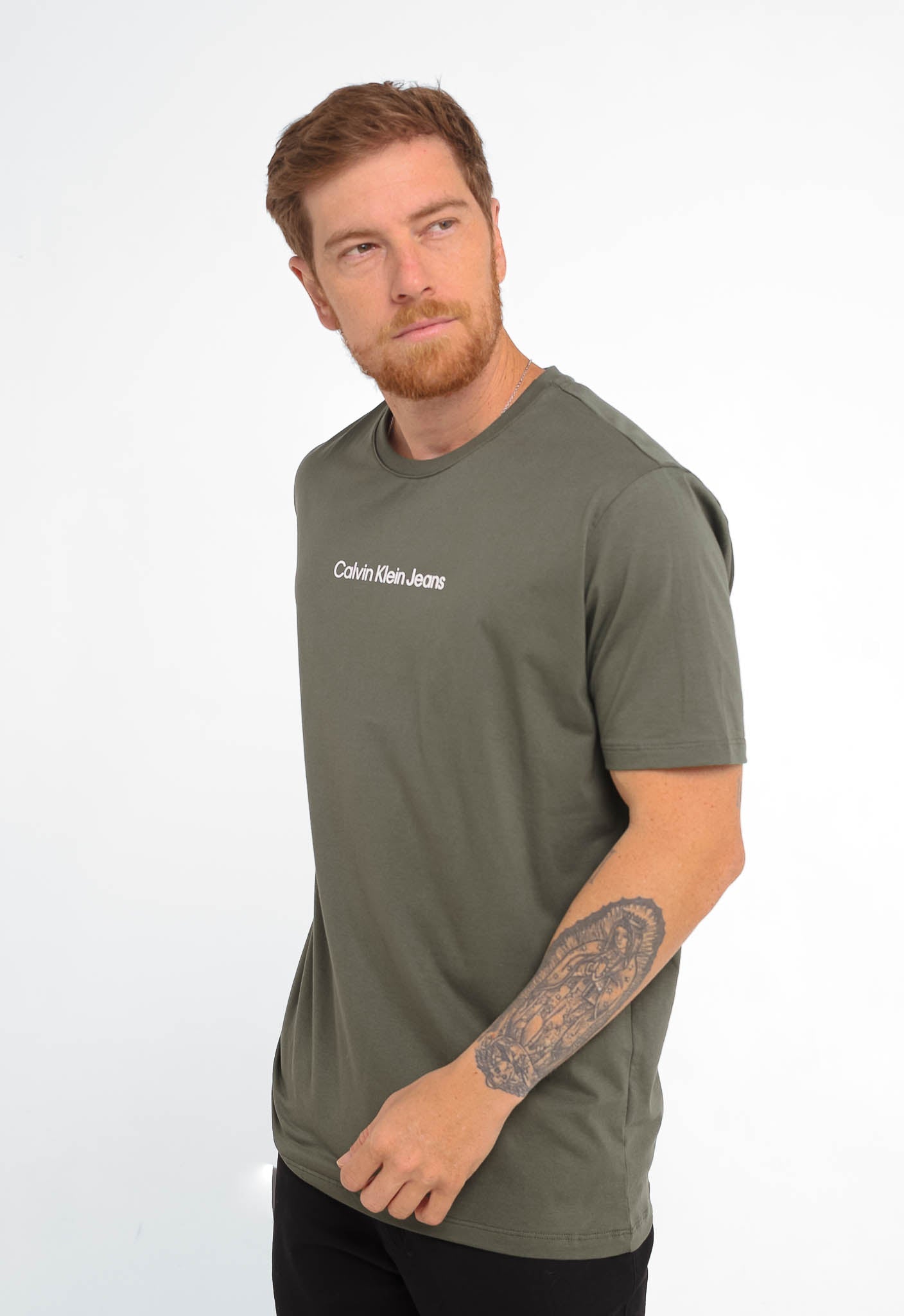 Camiseta Calvin Klein Jeans Logo Central - Sale - Henri Store