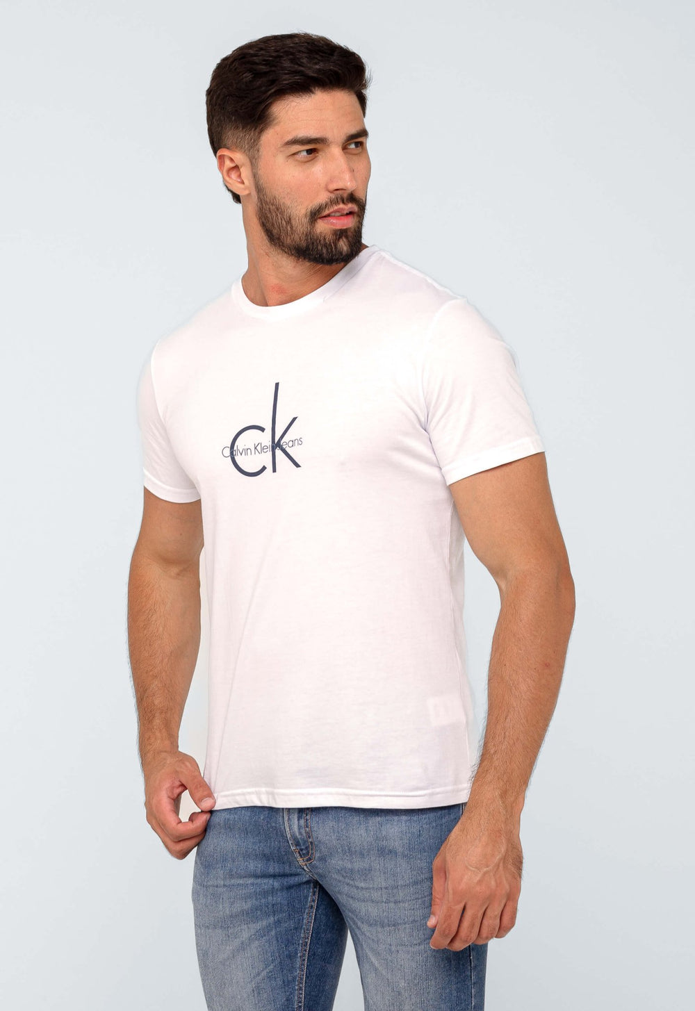 Camiseta Calvin Klein Jeans Logo Central - Sale - Henri Store