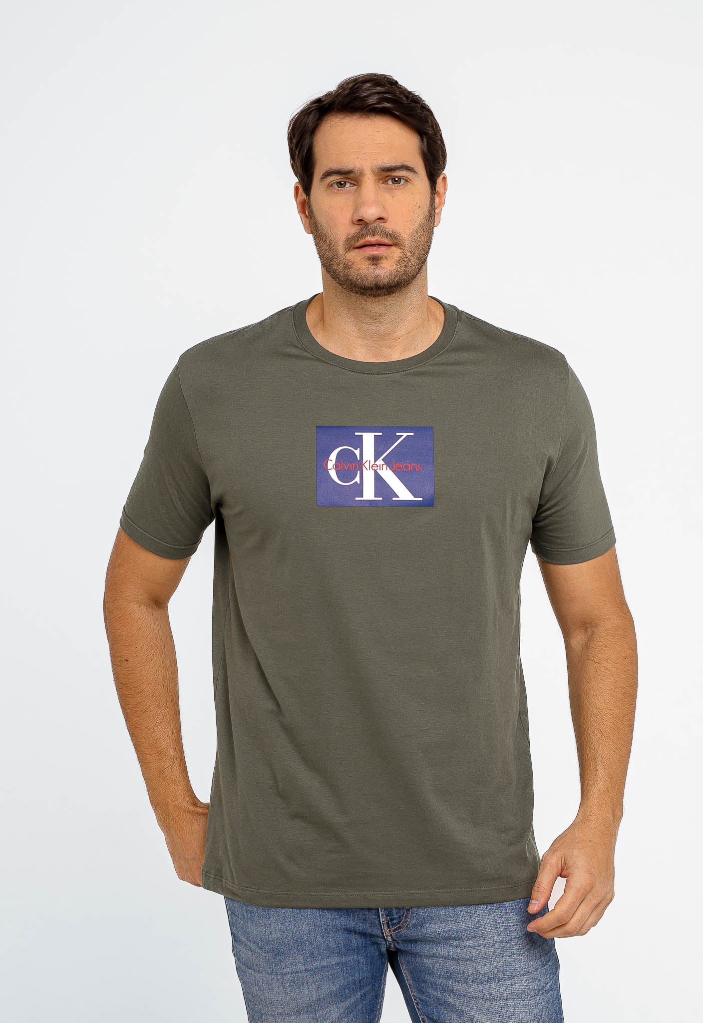 Camiseta Calvin Klein Jeans Logo Central - Sale - Henri Store