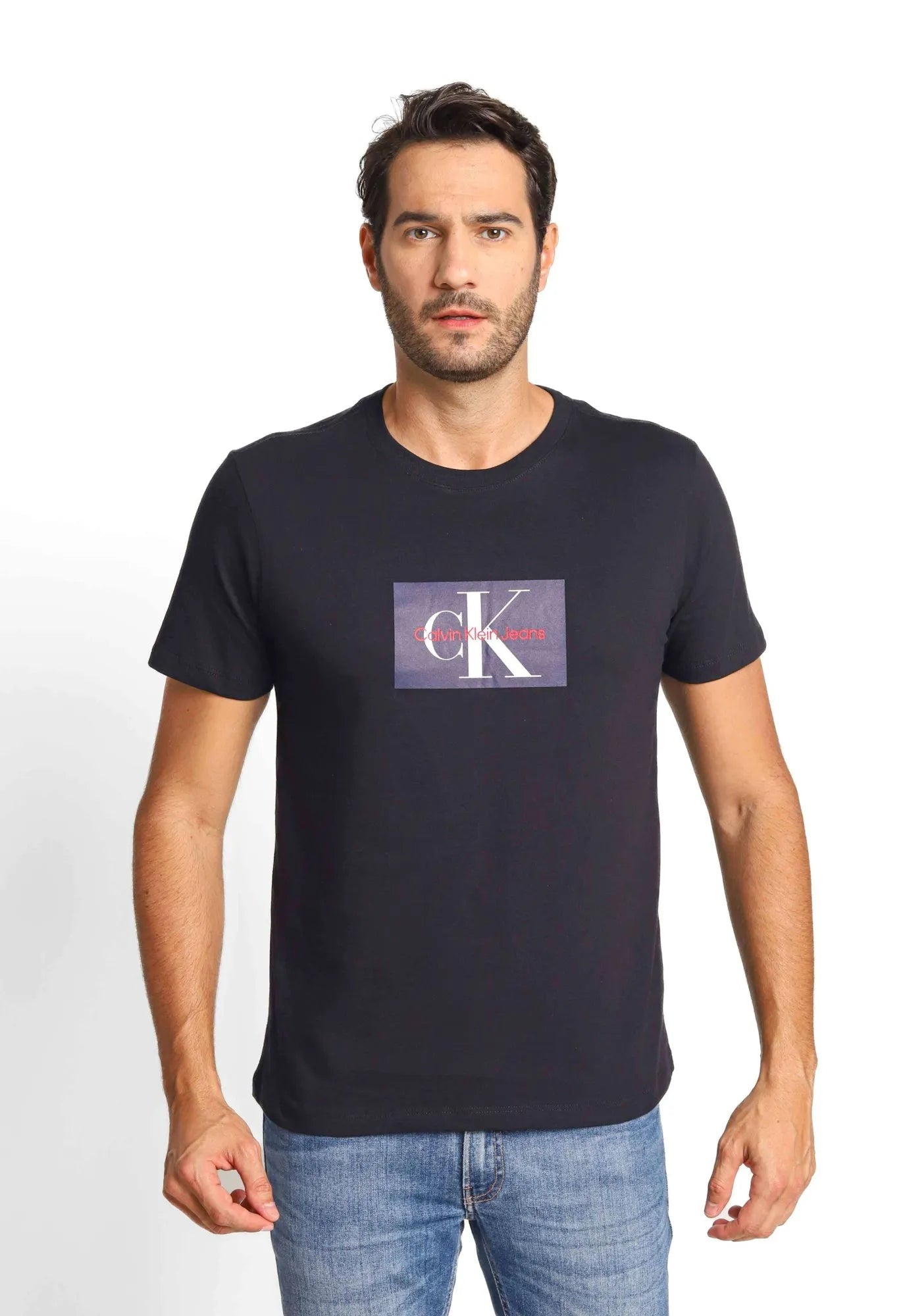Camiseta Calvin Klein Jeans Logo Central - Sale - Henri Store