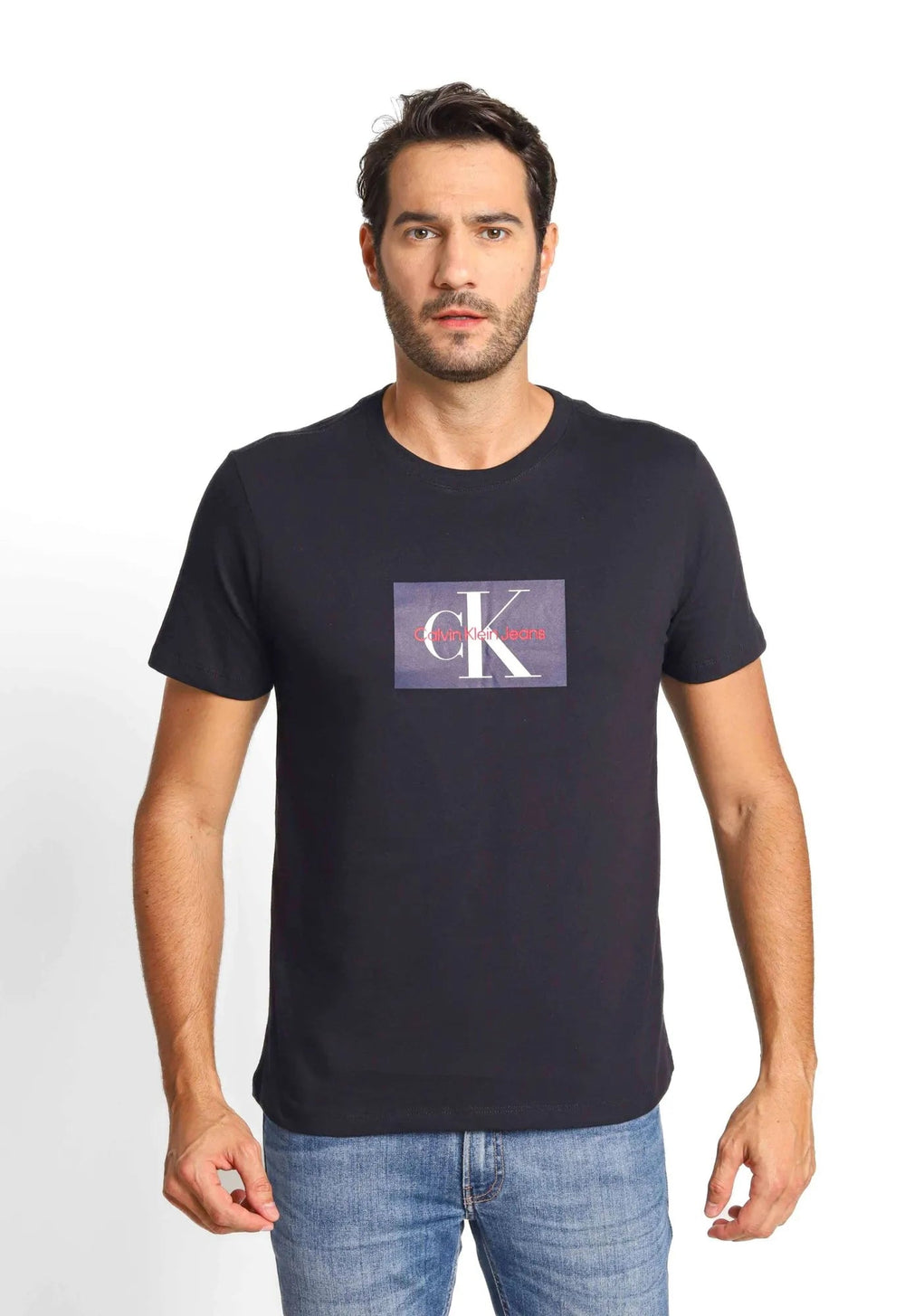 Camiseta Calvin Klein Jeans Logo Central - Sale - Henri Store
