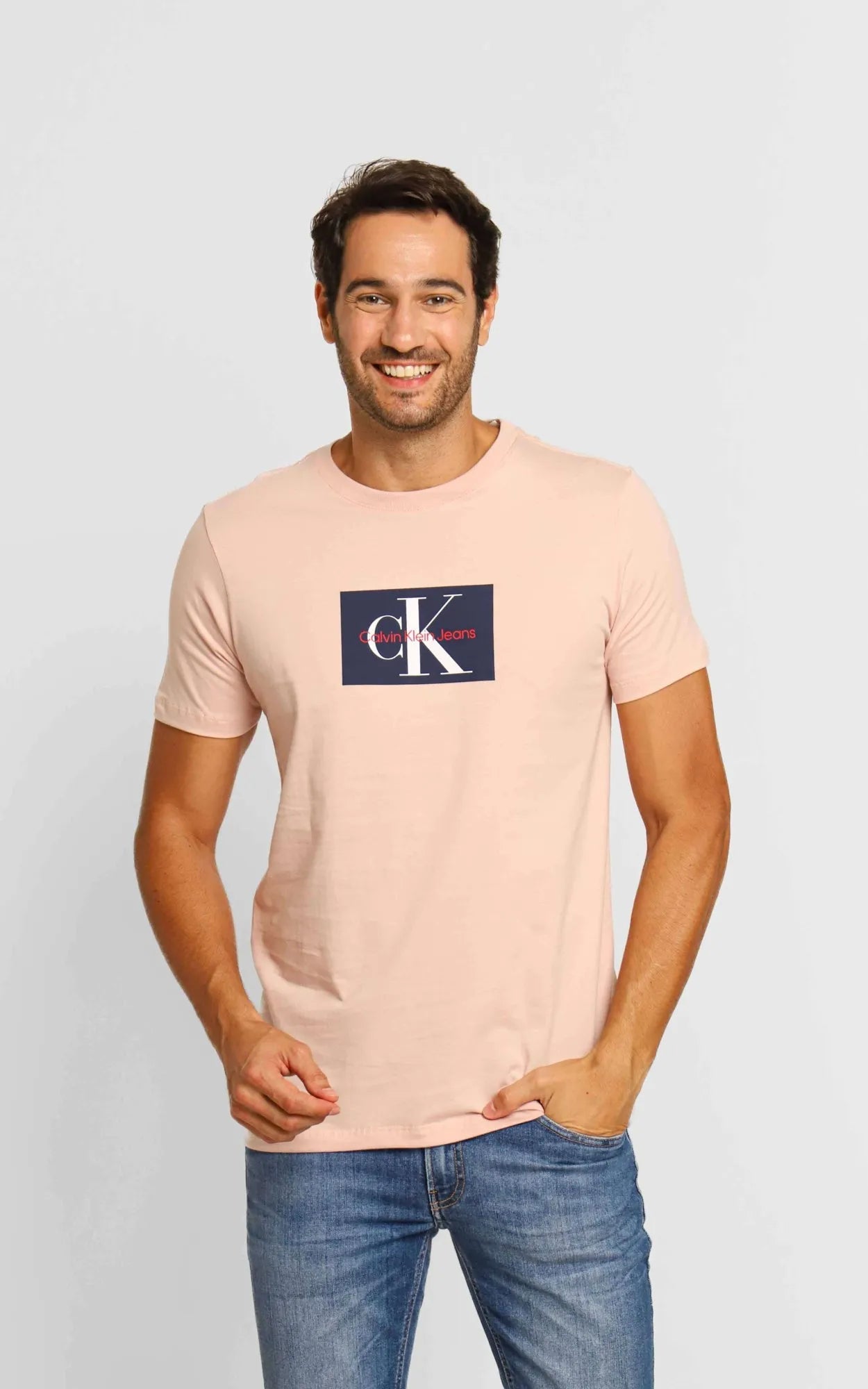 Camiseta Calvin Klein Jeans Logo Central - Sale - Henri Store