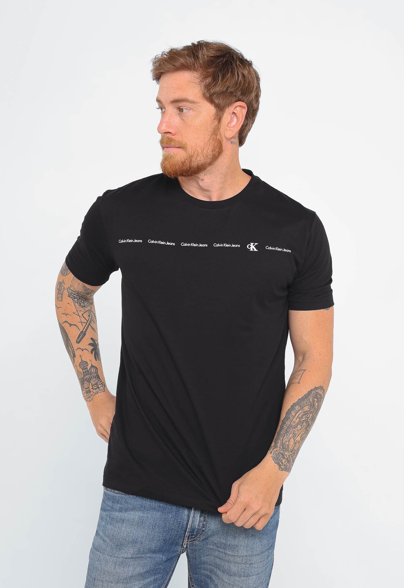 Camiseta Calvin Klein Jeans Logo Embossed - Henri Store