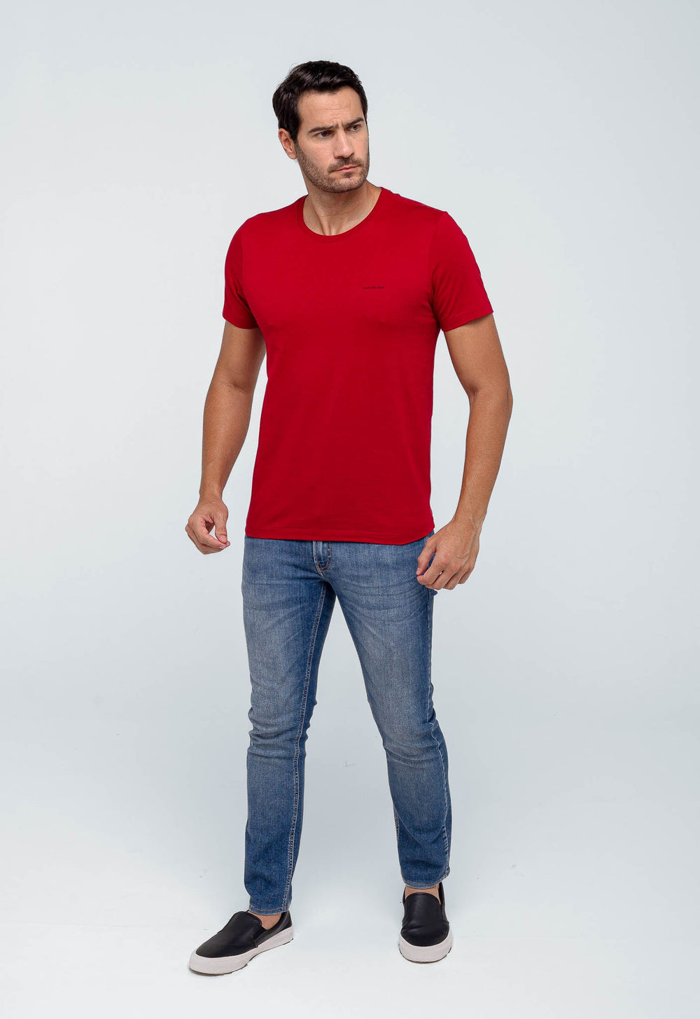 Camiseta Calvin Klein Jeans Logo Peito Básica - Sale -LIVE - Henri Store