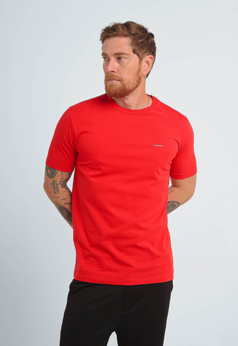 Camiseta Calvin Klein Jeans Logo Peito Básica - Sale -LIVE - Henri Store