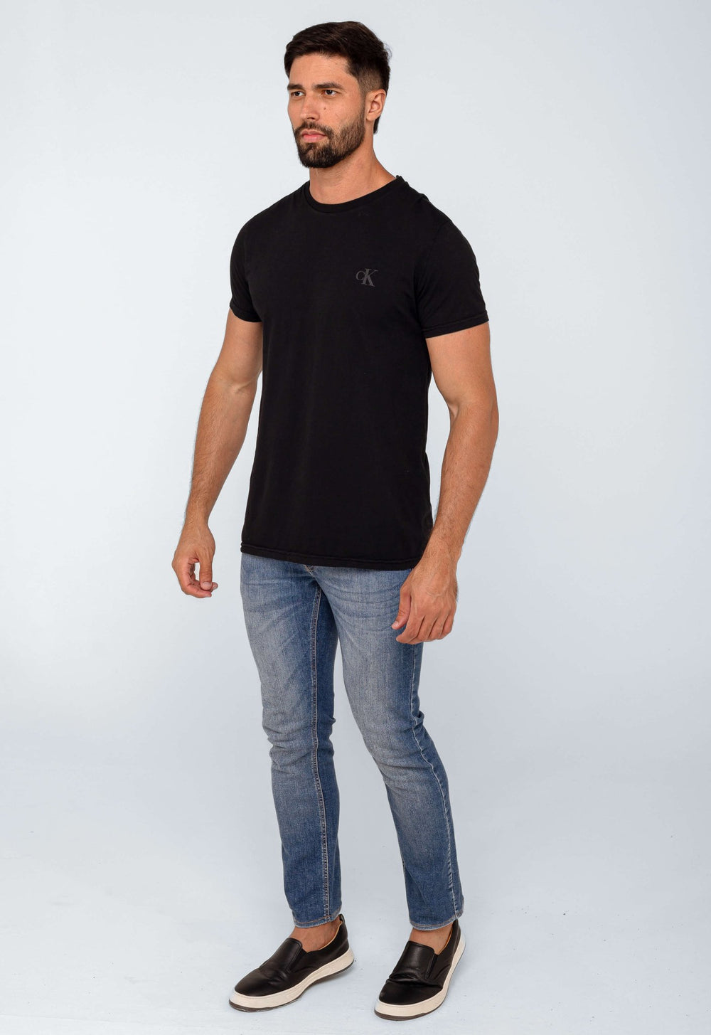Camiseta Calvin Klein Jeans Logo Peito Ck - Henri Store