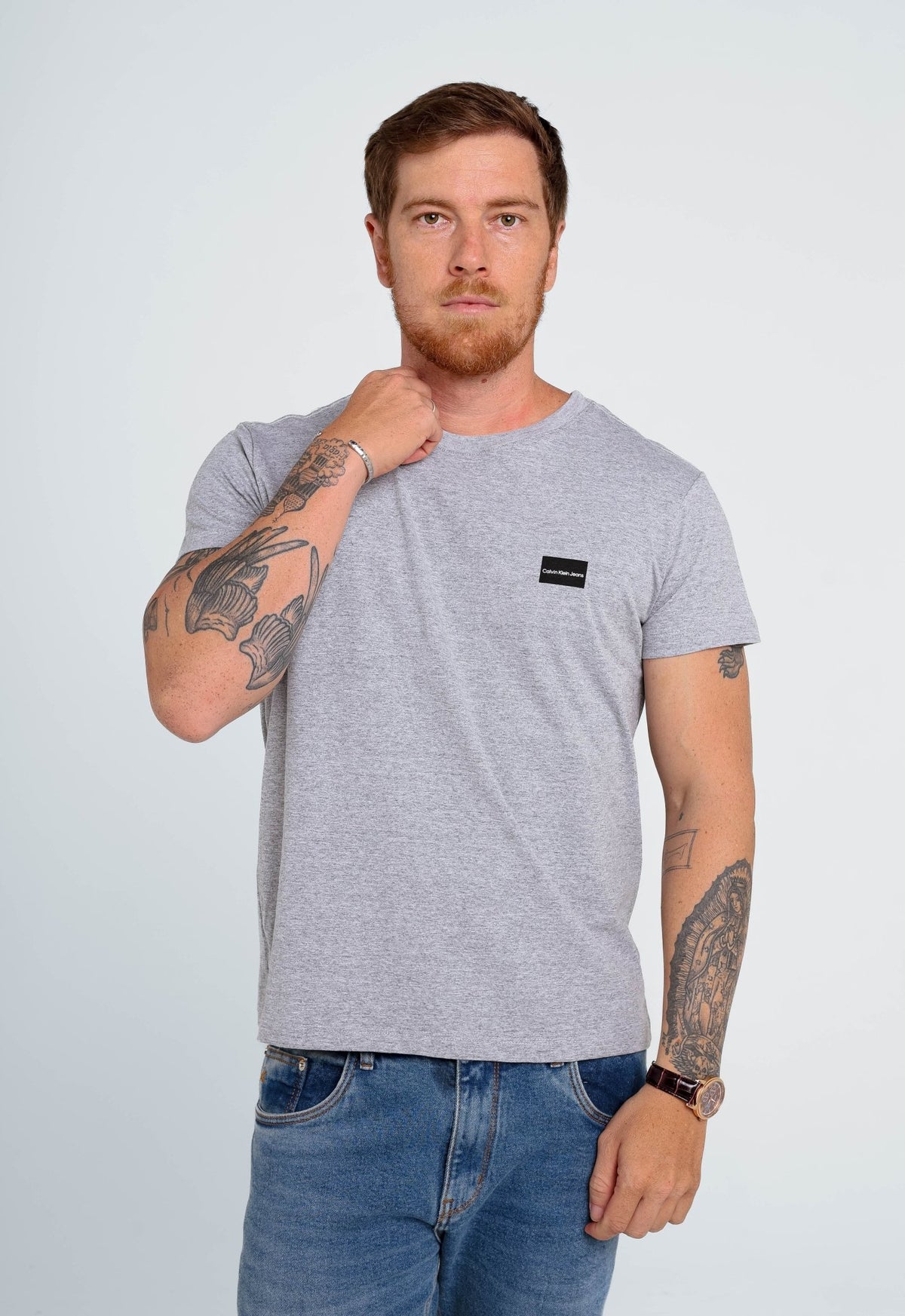 Camiseta Calvin Klein Jeans Logo Peito Quadrada - Sale - Henri Store
