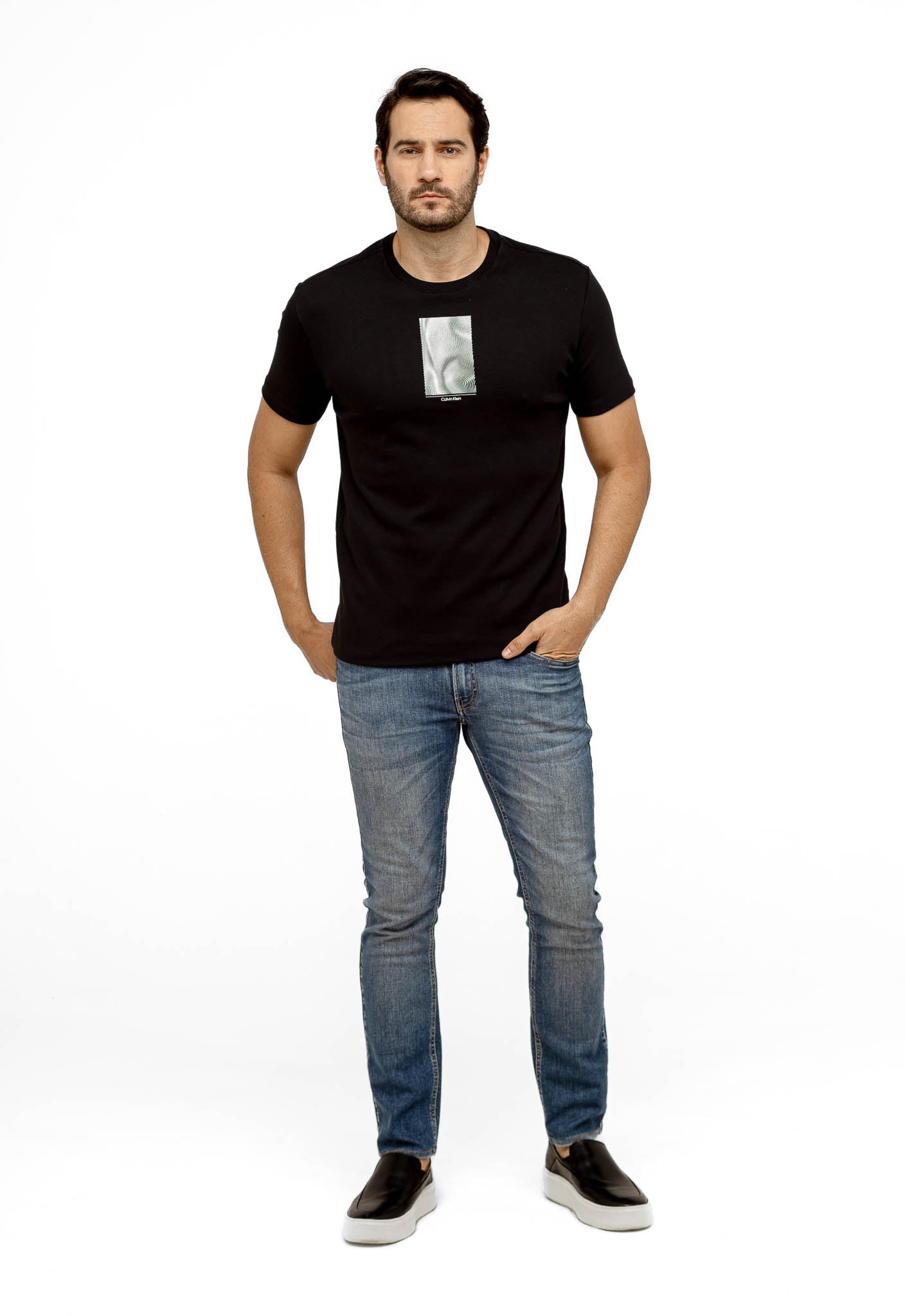 Camiseta Calvin Klein Lines Suedine - Henri Store
