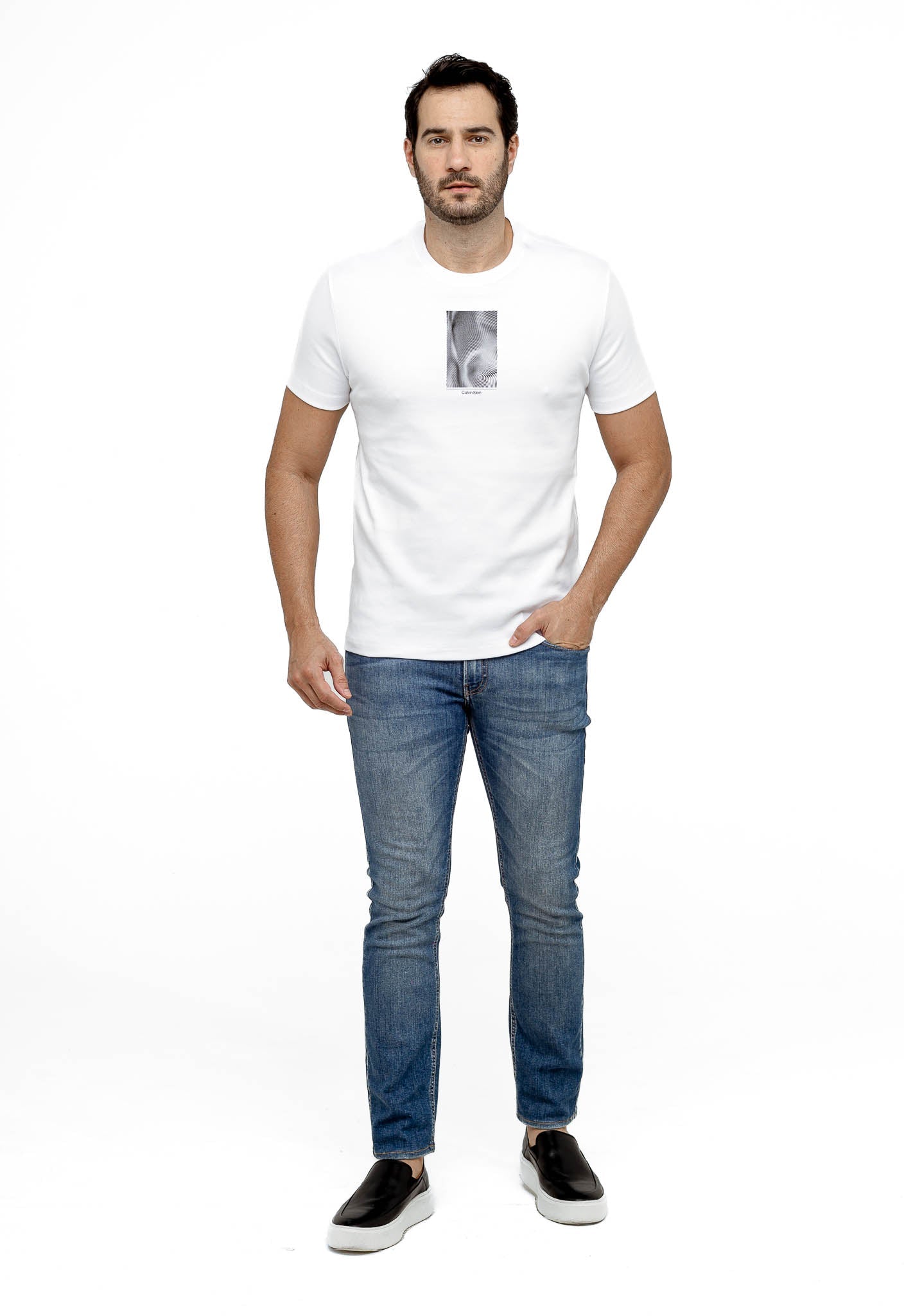 Camiseta Calvin Klein Lines Suedine - Henri Store